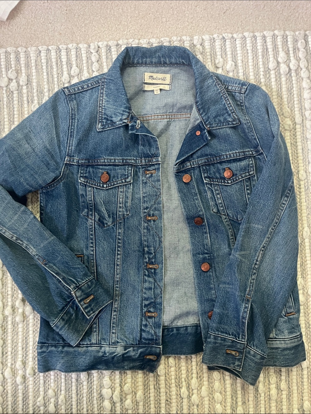 Madewell Medium Blue Denim classic denim Jacket